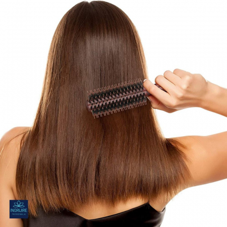 Set de 3 perii pentru frizerie, maner din lemn, termorezistente [5]