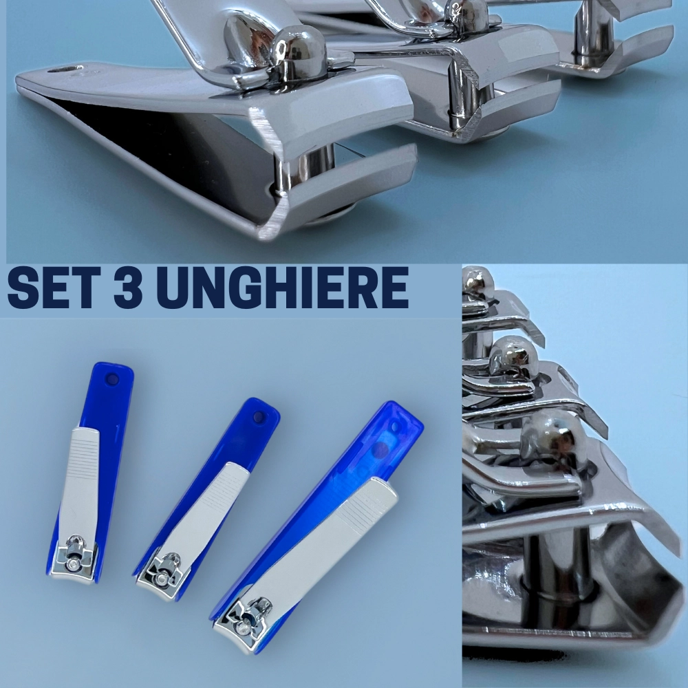 Set de 3 unghiere pentru manichiura&pedichiura cu colector, otel inoxidabil [2]