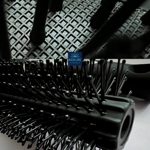 Set de 6 perii de par, BLACK, pentru coafor/frizerie [9]