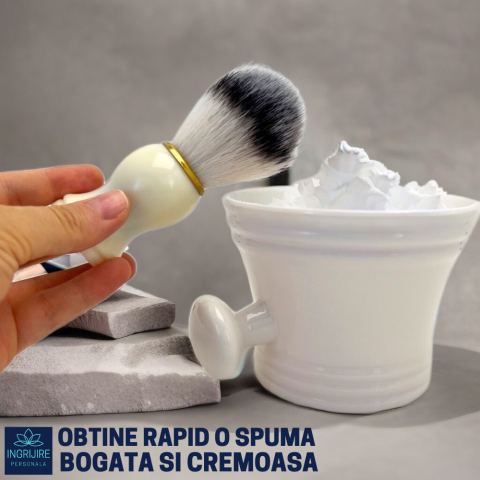 Set, bol si  pamatuf pentru barbierit, alb [2]