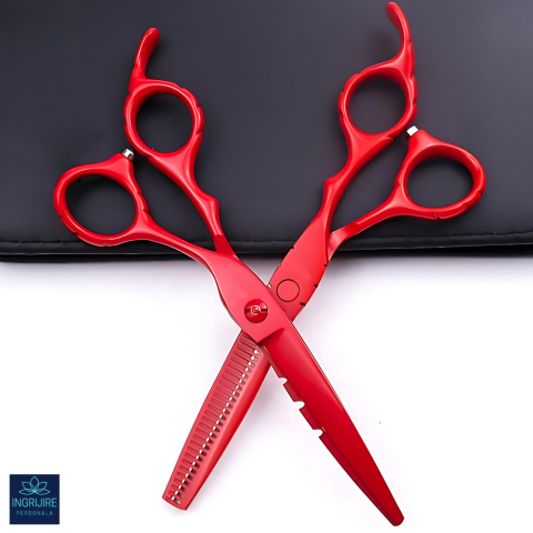 Set profesional de 2 foarfece de tuns si filat 6''- phantom red [1]
