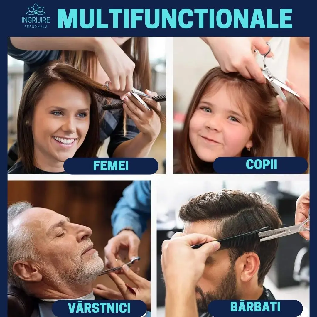 Set profesional de 2 foarfece de tuns si filat 6'', finisaj tip oglinda [4]