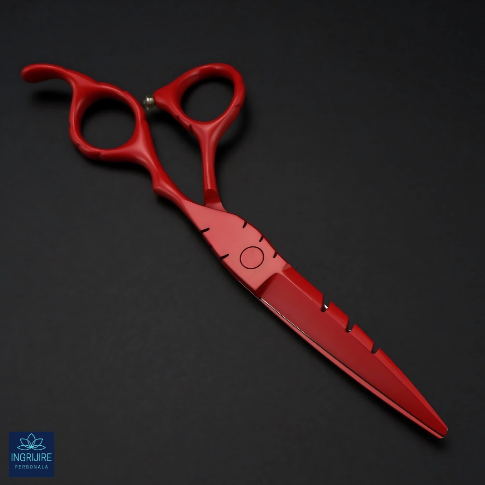 Set profesional de 2 foarfece de tuns si filat 6''- phantom red [7]