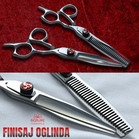Set profesional de 2 foarfece de tuns si filat 6'' - Silver Master [6]