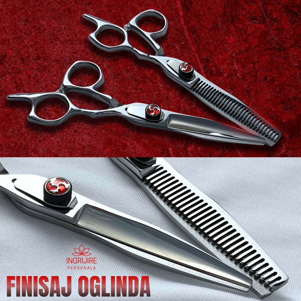 Set profesional de 2 foarfece de tuns si filat 6'' - Silver Master [1]