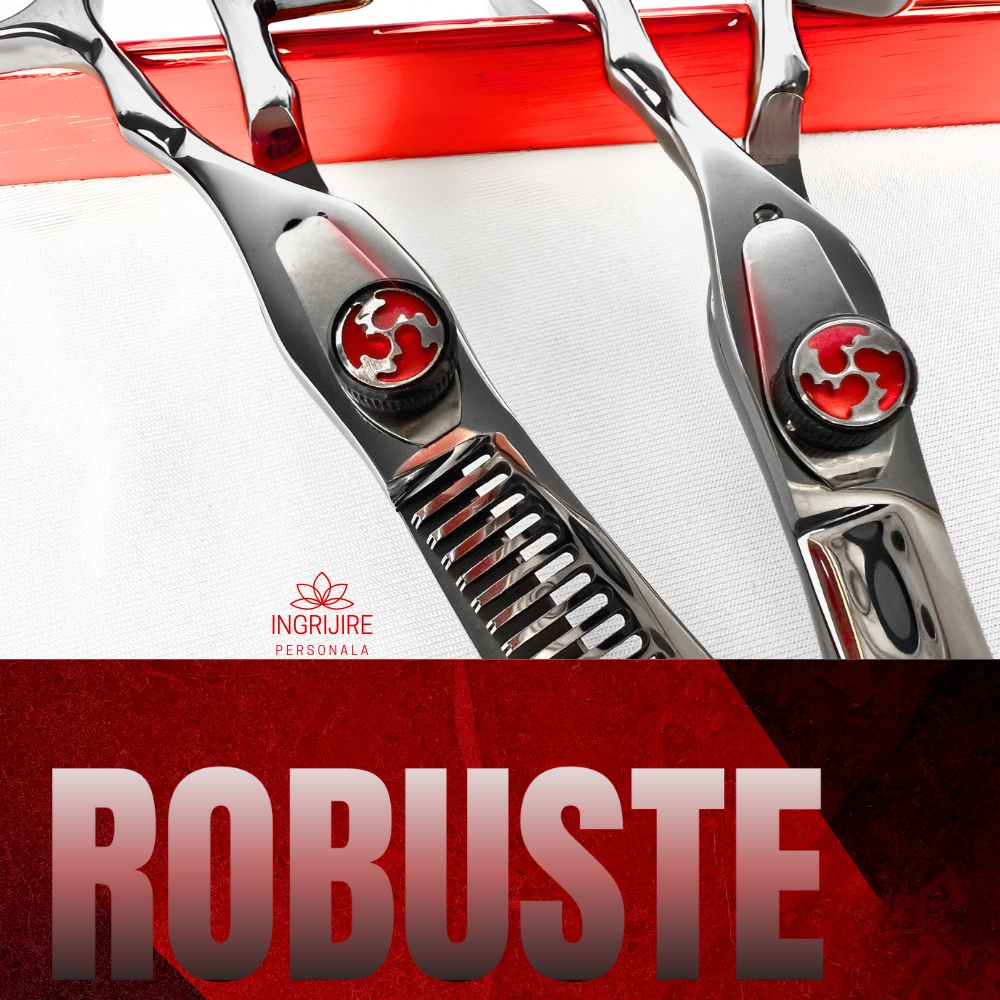 Set profesional de 2 foarfece de tuns si filat 6'' - Silver Master [2]