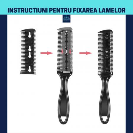 Set profesional pentru frizerie matte black, 9 instrumente [7]