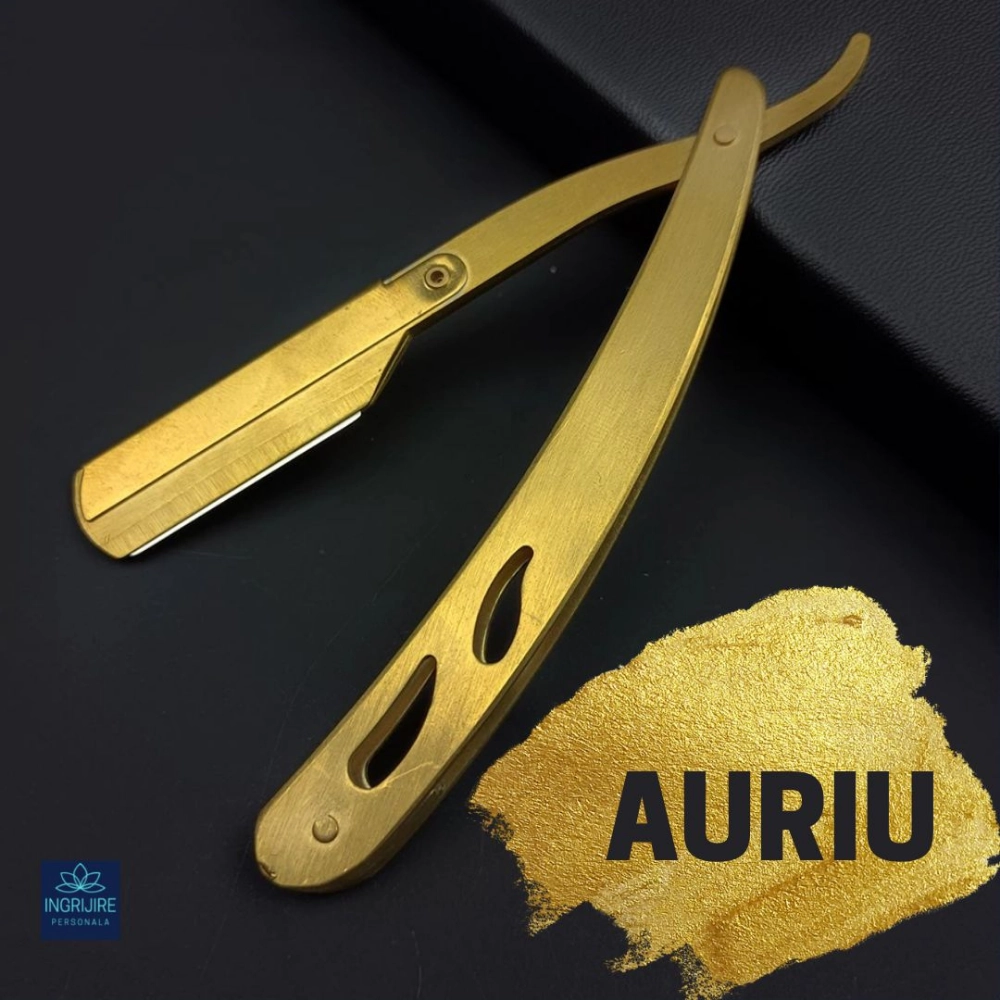 Set profesional pentru frizerie royal gold, 10 instrumente [9]