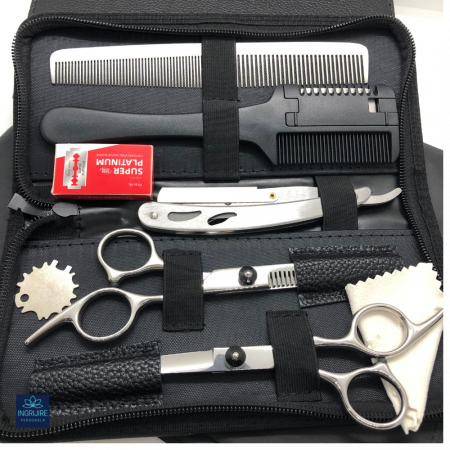 Set profesional pentru frizerie silver, 9 instrumente [3]