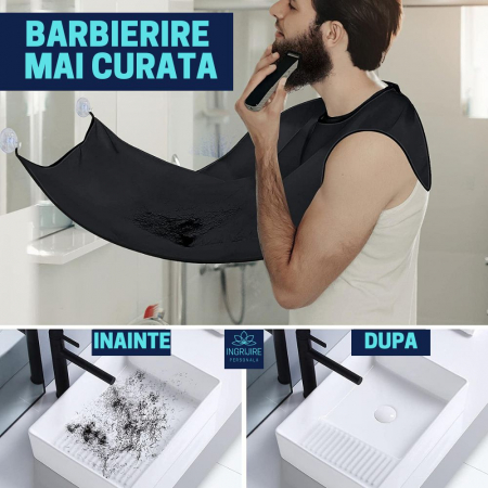 Sort / pelerina pentru barbierit negru [8]