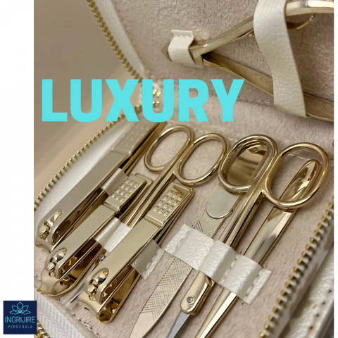 Trusa manichiura 12 piese, otel inoxidabil - Gold [3]