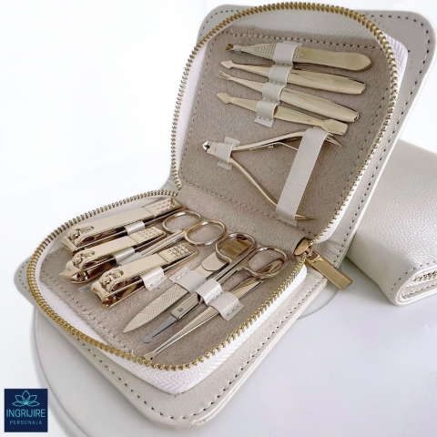 Trusa manichiura 12 piese, otel inoxidabil - Gold [0]