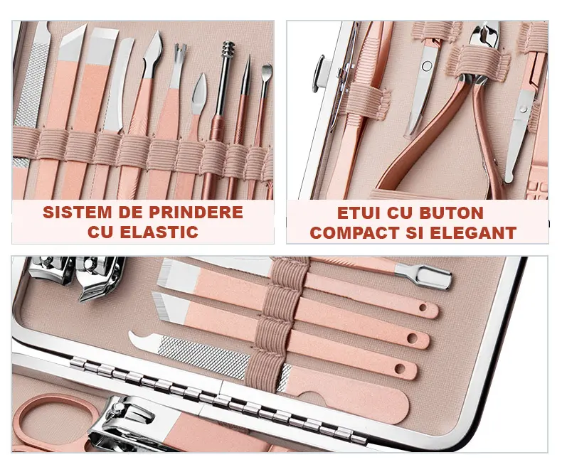 Trusa manichiura 18 piese, Coral Pink [1]