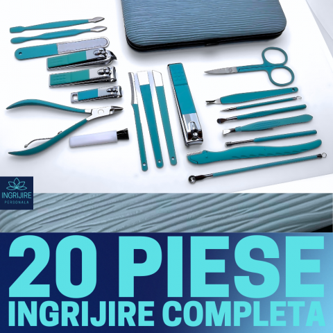 Trusa manichiura 20 piese, Turcoaz [3]