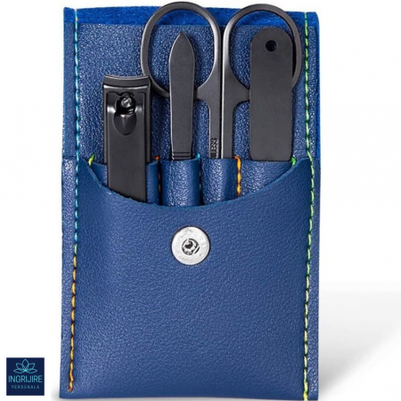 Trusa manichiura 4 piese, otel inoxidabil, Marine blue [0]