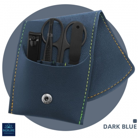 Trusa manichiura 4 piese, otel inoxidabil, Marine blue [4]