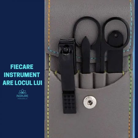 Trusa manichiura 4 piese, otel inoxidabil, Street Grey [16]