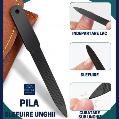 Trusa manichiura 4 piese, otel inoxidabil, Street Grey [4]