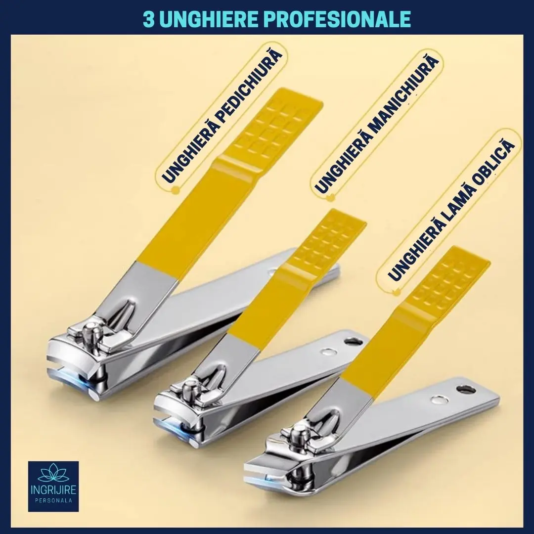 Trusa manichiura profesionala 16 piese, otel inoxidabil - LEMON [6]