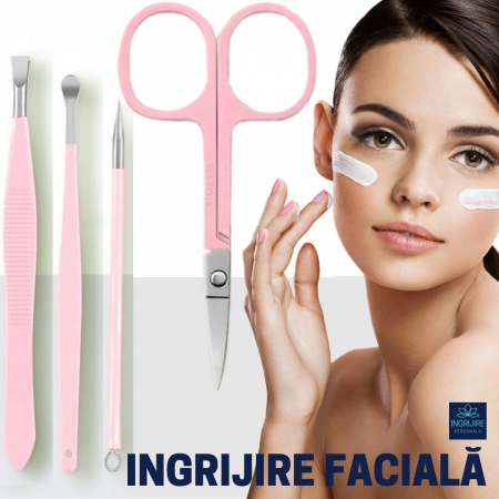 Trusa manichiura profesionala 16 piese, otel inoxidabil - PINK BABY DOLL [7]