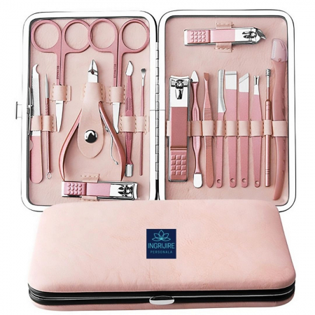 Trusa manichiura profesionala 18 piese, Flamingo pink [1]