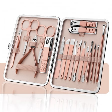Trusa manichiura 18 piese, Coral Pink [1]