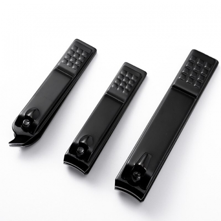 Trusa manichiura profesionala 18 piese, otel negru mat, interior textil ROSU RED WINE [17]