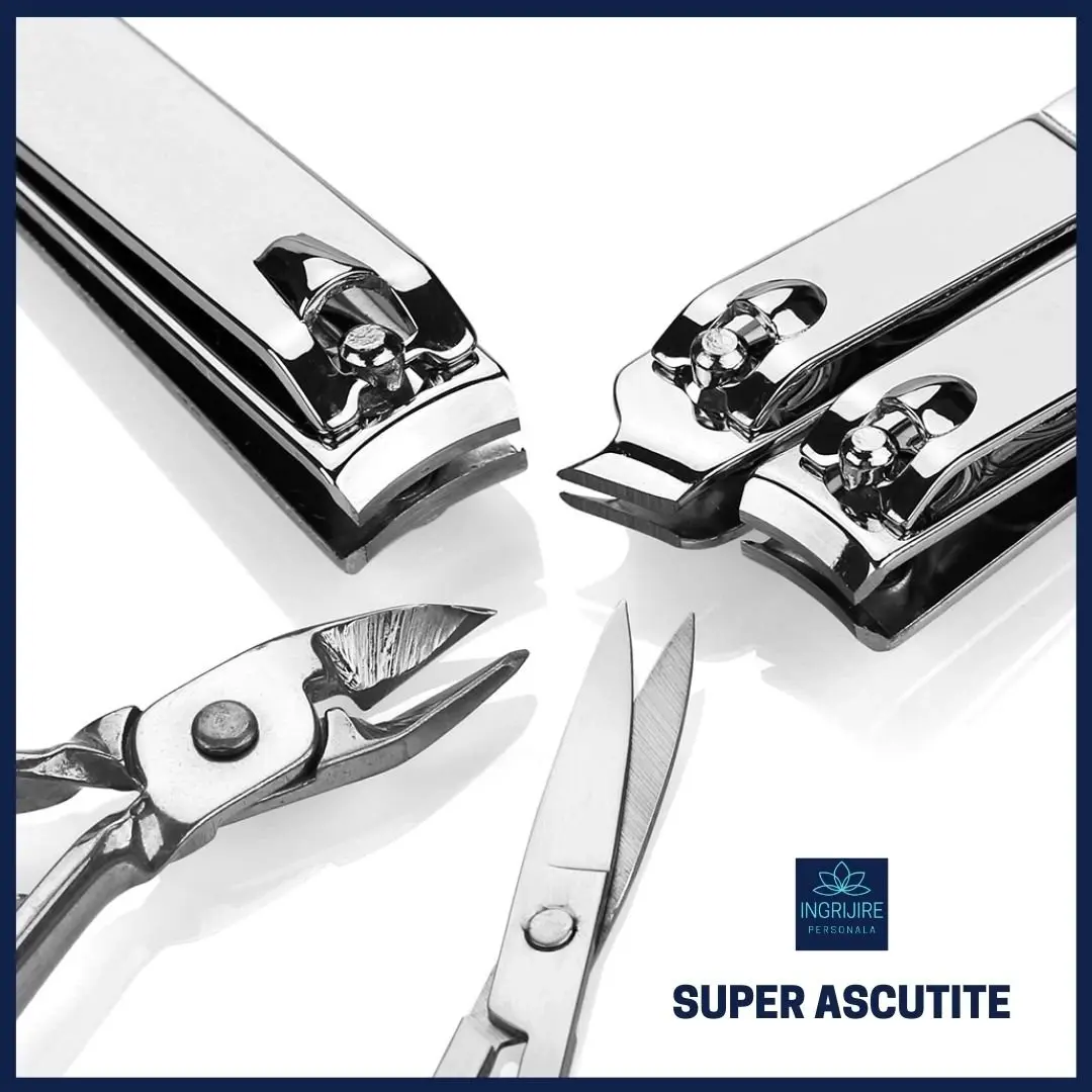 Trusa manichiura profesionala 18 piese, Silver, Ocean Blue [3]