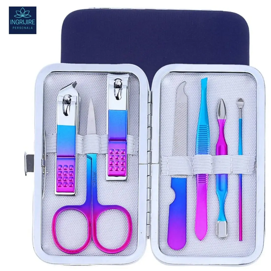 Truse manichiura si pedichiura - Trusa manichiura profesionala 7 piese, cosmic vibes