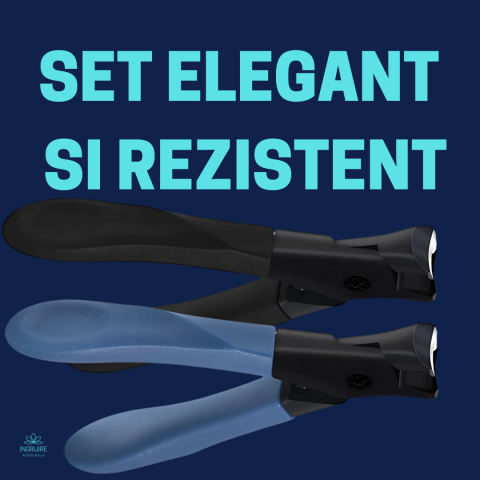 Set de 2 unghiere pentru pedichiura cu deschidere mare, black&blue [2]
