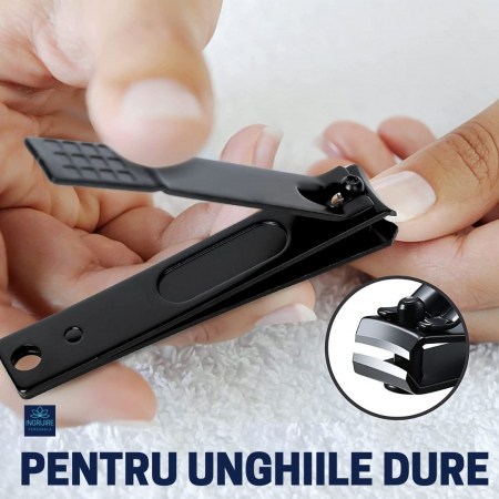 Unghiera pentru unghii dure manichiura&pedichiura - Otel inoxidabil - matte black - 8 cm [2]