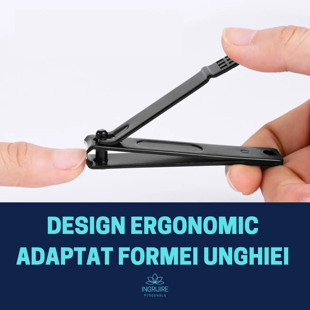 Unghiera pentru unghii dure manichiura&pedichiura - Otel inoxidabil - matte black - 8 cm [3]