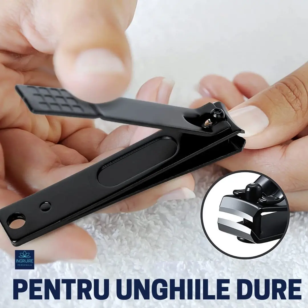 Unghiera pentru unghii dure manichiura&pedichiura - Otel inoxidabil - matte black - 8 cm [1]