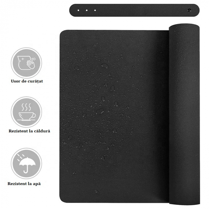 Protectie birou din piele ecologica, diverse culori, 70 x 35 cm [4]