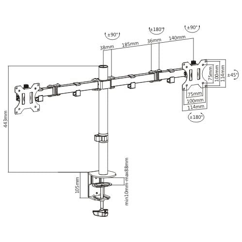 Suport 2 monitoare 13"-32" [7]