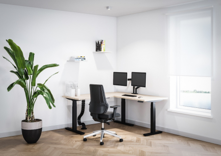 Birou reglabil colt, in "L", inoLift Trio PRO 2.0 (Smart) - 3 motoare, sarcina 150kg, Blat Pal sau lemn masiv la alegere, transport gratuit [2]