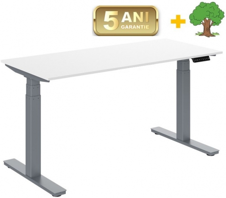 Pachet promo: Birou reglabil InoLift Duo PRO gri - 2 motoare, sarcina 120kg, Blat Pal si sertar gri [4]