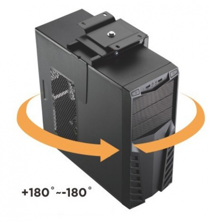 Suport unitate PC, rotire +/-180°, prindere sub blat, negru - BF25 [2]
