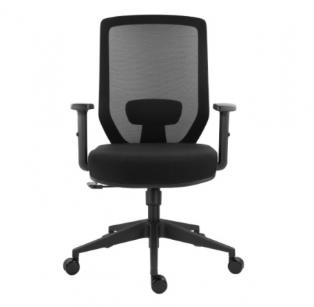 Scaun ergonomic InoJoy, spatar mesh, brate reglabile, mecanism syncron, suport lombar reglabil, sezut cu spuma poliuretanica injectata, Negru [4]