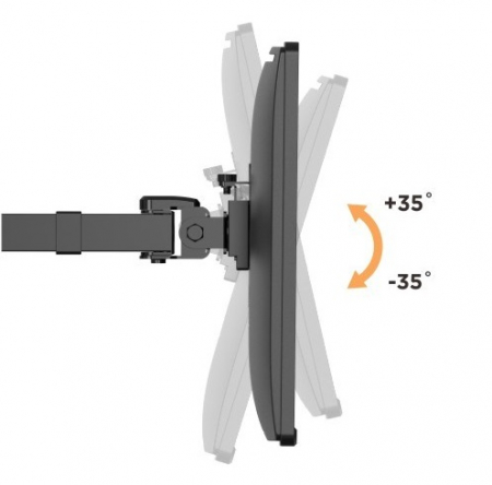 Suport 4 monitoare, 9kg/monitor, 17"-32", negru [3]