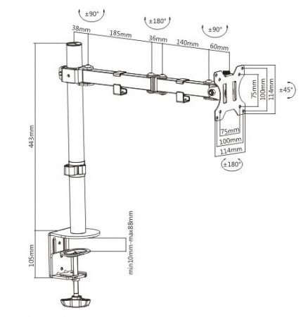 Suport monitor ajustabil 13"-32" [1]