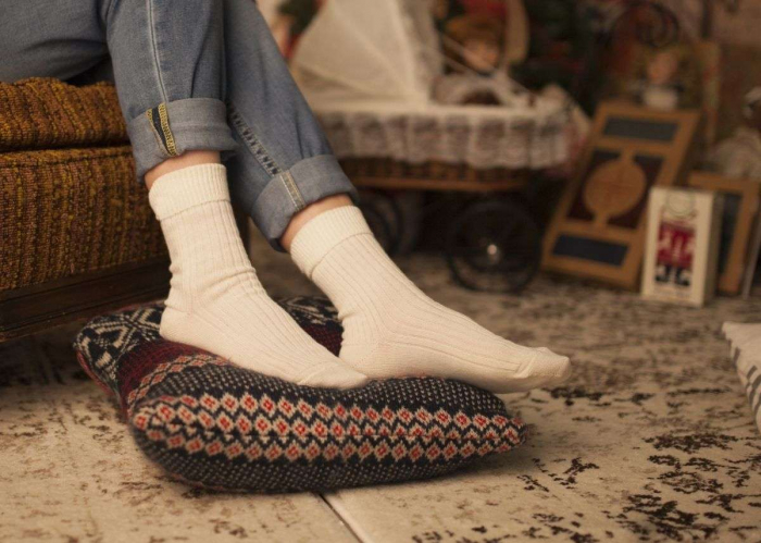 5 perechi de sosete calduroase din lana merino Warm Alb [4]
