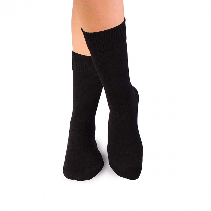 5 perechi de sosete pentru diabetici cu compresie scazuta Negru [2]