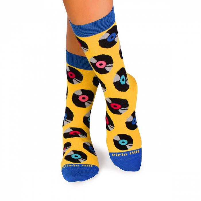 Sosete bumbac organic COLOUR COTTON Retro VINYL [2]