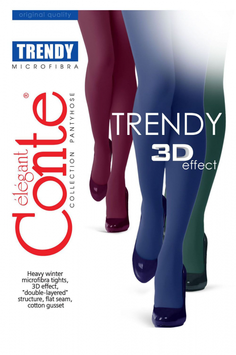 Ciorapi colorati din microfibra Trendy 3D Effect 150 Den [1]