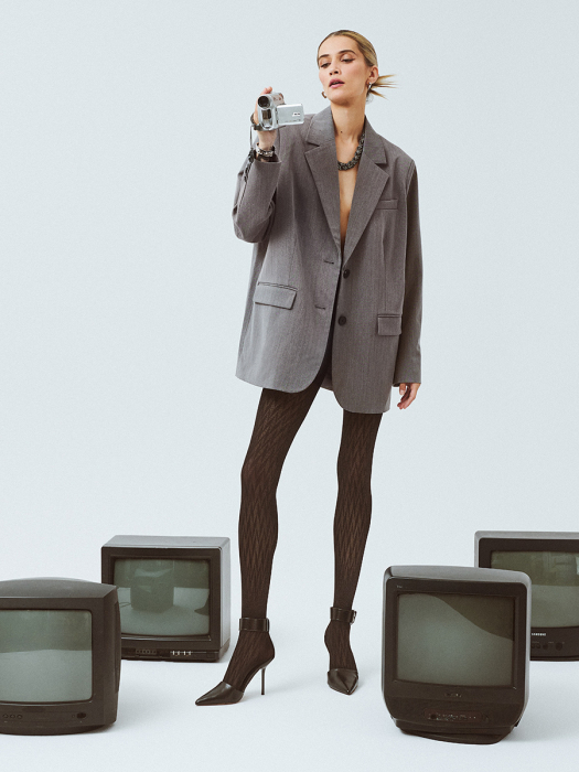 Ciorapi Reyna groși cu model în zig-zag [2]