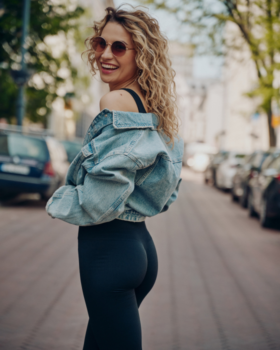 Colanți fără cusături cu talie înaltă și efect push-up [5]