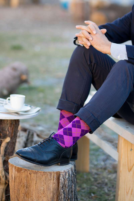 Cutie cu 3 perechi șosete colorate din bumbac forme geometrice [3]