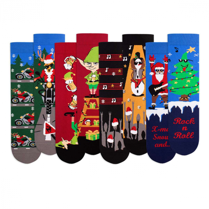 Cutie cu 4 perechi de sosete din bumbac organic Arty Socks Craciun Vesel [2]