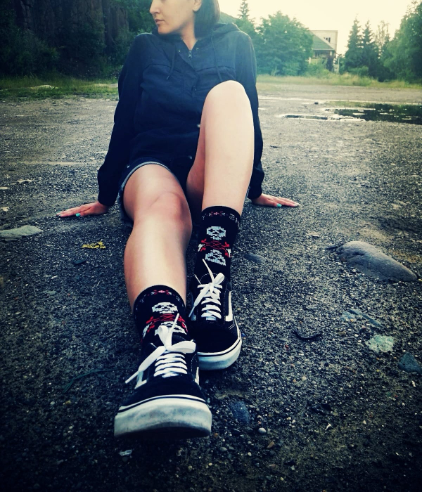 Sosete bumbac Dirty Socks black/white [3]